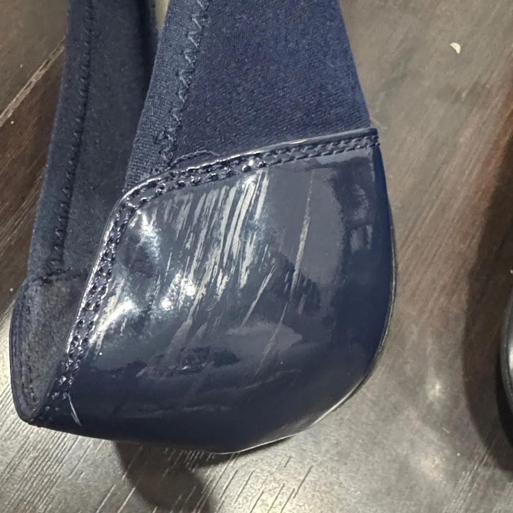 Anne Klein Navy Embellished Flats | Good Used Condition